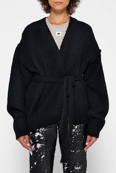 SHORT CARDIGAN ALPACA BLACK 1