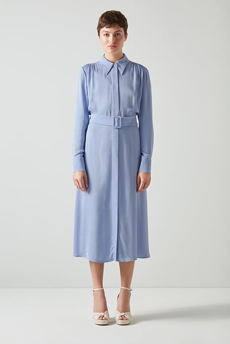 DR KATE CREPE SHIRTDRESS LIGHT BLUE 1