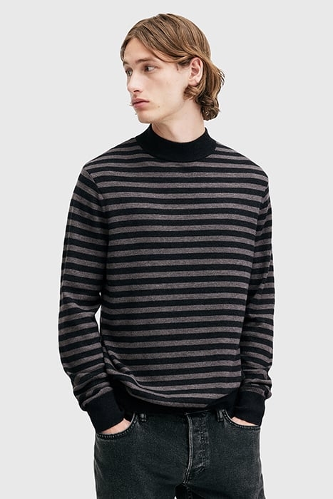 ANDI MOCK NECK CHARCOAL/BLACK 1