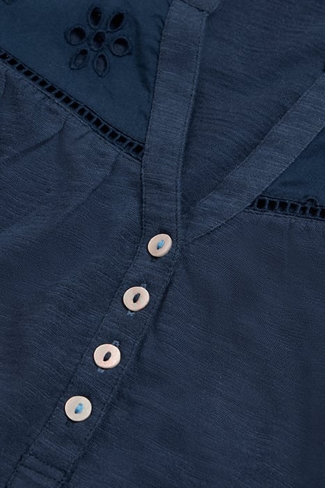 BELLA BRODERIE MIX TOP FRENCH NAVY 6