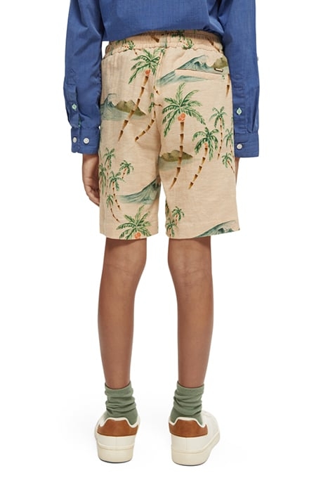 BOYS ALL-OVER PRINTED LINEN BLEND DRESSED SHORTS COMBO B 2