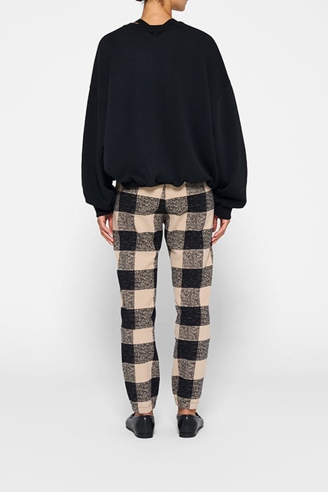 CROPPED JOGGER CHECK BLACK 3