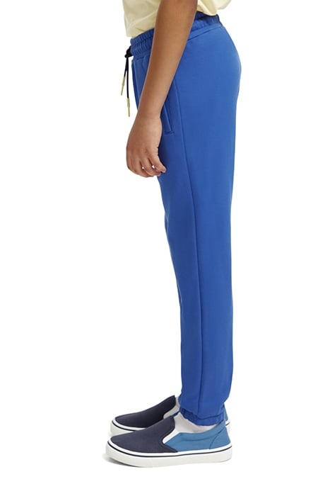 BOYS LOGO SWEATPANTS IN ORGANIC COTTON COBALT 6