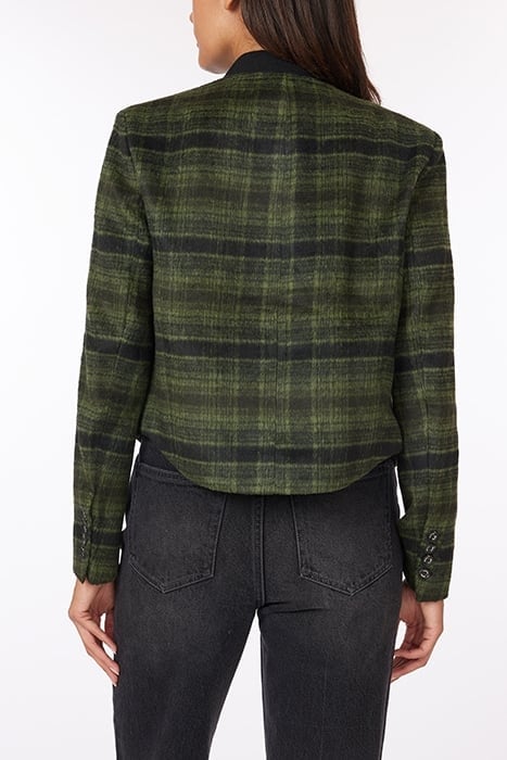 BRUSHED PLAID JACKET FIR GREEN/BLACK PLAID 2