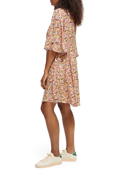 T-SHIRT SHAPE DRESS WITH FLOUNCE SLEEVES COMBO J 6