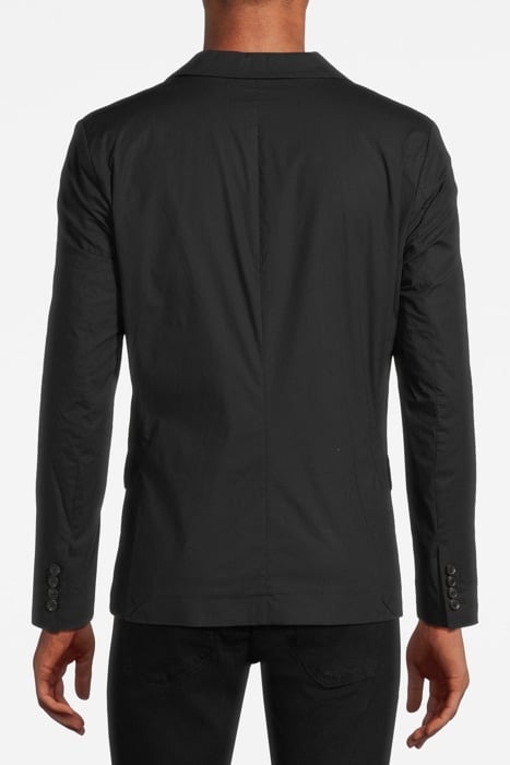 UNCONSTRUCTED LIGHTWEIGHT POPLIN 2-BUTTON BLAZER BLACK 2