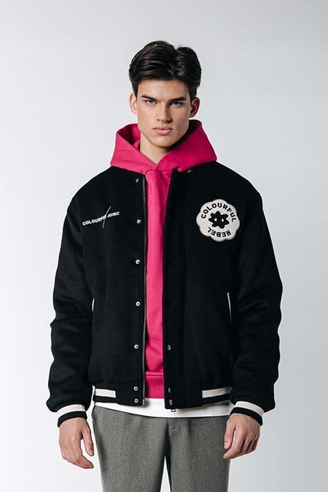 MAX BASEBALL BOMBER JACKET BLACK 1