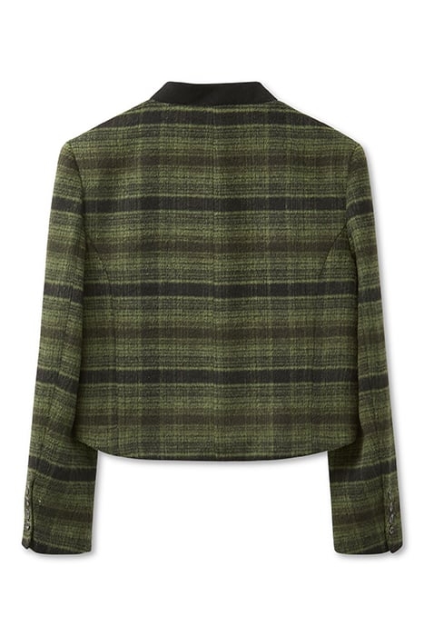 BRUSHED PLAID JACKET FIR GREEN/BLACK PLAID 4