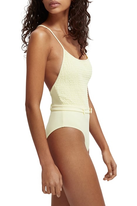 STRUCTURED SWIMSUIT WITH FIXED BELT CITRUS 5