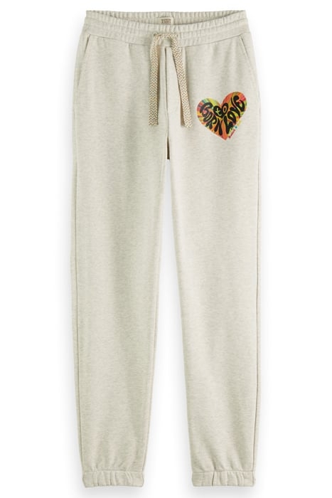 BORN TO LOVE UNISEX JOGGER PANT OFF WHITE MELANGE 5