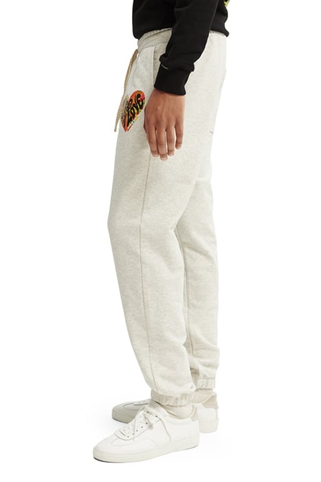 BORN TO LOVE UNISEX JOGGER PANT OFF WHITE MELANGE 7