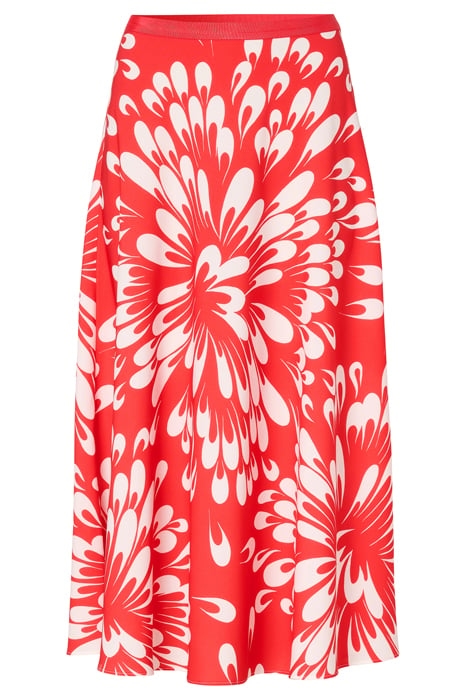 PRINTED SWAN SKIRT FIERY RED 4