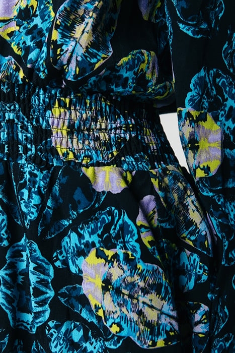 SACHA DIGITAL FLOWER SHIRT DRESS LS LIGHT BLUE 6