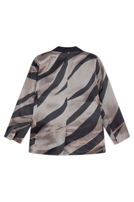 SATIN BLAZER ZEBRA WARM TAUPE 4