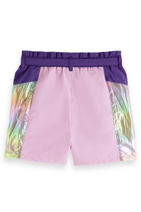 GIRLS METALLIC COLOUR BLOCK SHORTS METALLIC COLORBLOCK 5