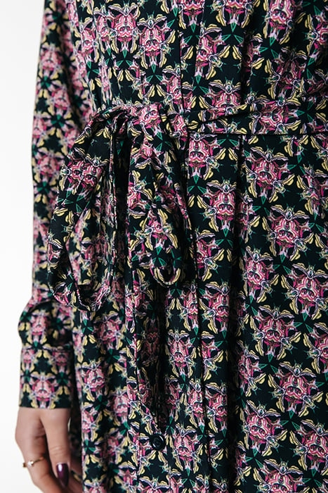 DESIREE GRAPHIC FLOWER LONG SLEEVE MAXI SHIRT DRESS LS CANDY 3