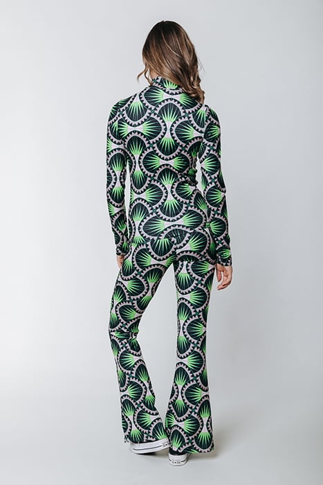 NEYO GRAPHIC PEACHED TURTLENECK TOP BRIGHT GREEN 2