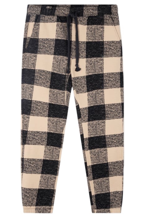 CROPPED JOGGER CHECK BLACK 4