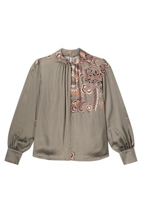 TOP PUFFY SLEEVES FINE LEAVES BROWNS 1