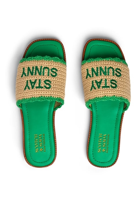 TILDA - SANDAL GREEN/ECRU 3