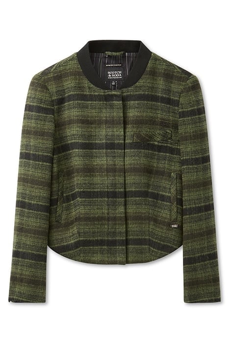 BRUSHED PLAID JACKET FIR GREEN/BLACK PLAID 3