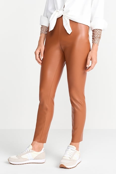 FAKE LEATHER LEGGINGS CARAMEL SPICE 1