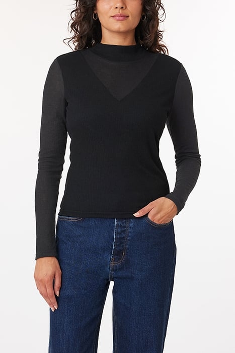 SHEER MOCKNECK BLACK 1