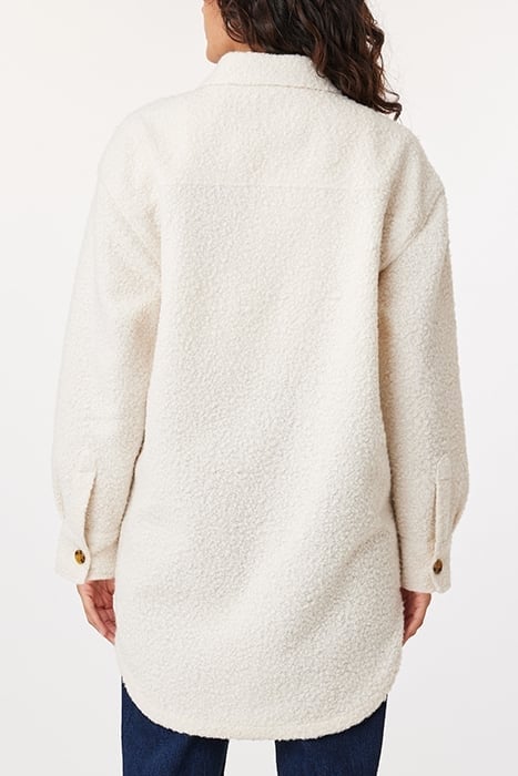 KNIT BOUCLE SHACKET EGGNOG 2