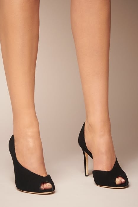 KAYLEIGH PEEP TOE COURT BLACK 2