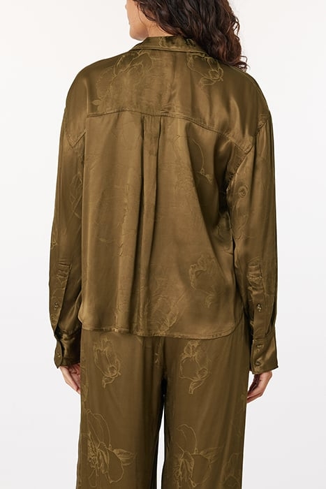 JACQUARD CROPPED SHIRT OLIVE 2