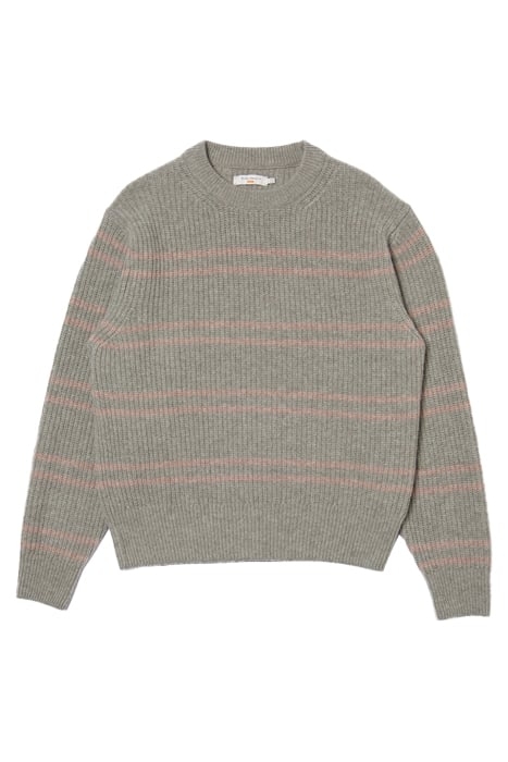 GURRA STRIPED SWEATER GREENMELANGE 1