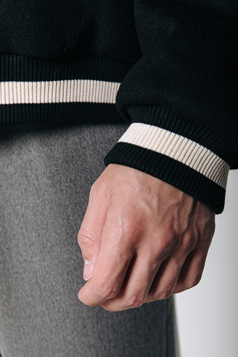 MAX BASEBALL BOMBER JACKET BLACK 6