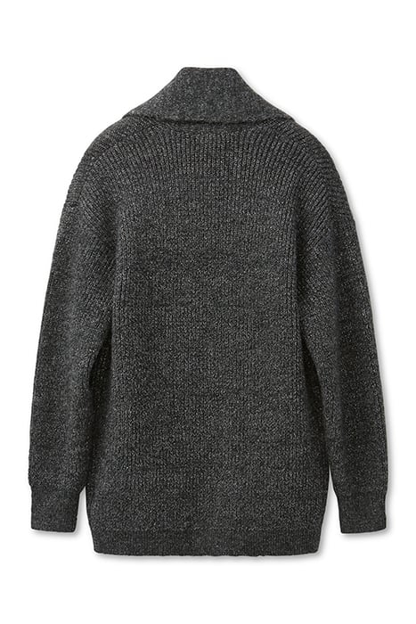 SWEATER CARDIGAN CHARCOAL GREY HEATHER 4