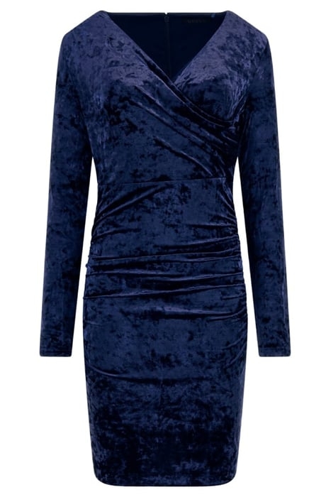 LS TESS VELVET DRESS BLACKENED BLUE 4