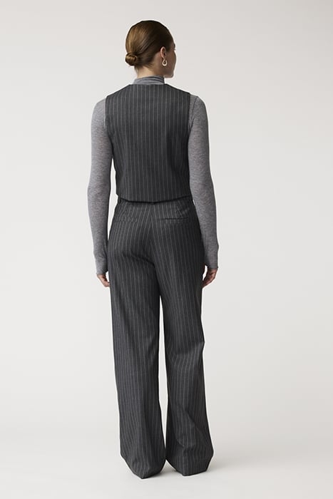 CARA PINSTRIPE PANTS GREY MELANGE 2