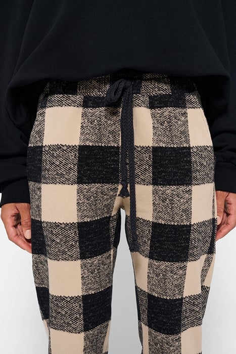 CROPPED JOGGER CHECK BLACK 6