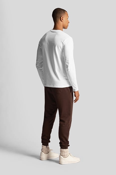 CO-ORDINATE PRINT PLAIN LONG SLEEVE T-SHIRT WHITE 3