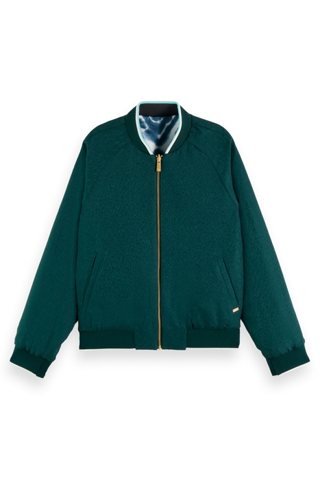 REVERSIBLE BOMBER JACKET DISCO TIE DYE BOTTLE GREEN 6