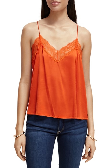 CAMISOLE WITH LACE DETAIL RED SKIES 1