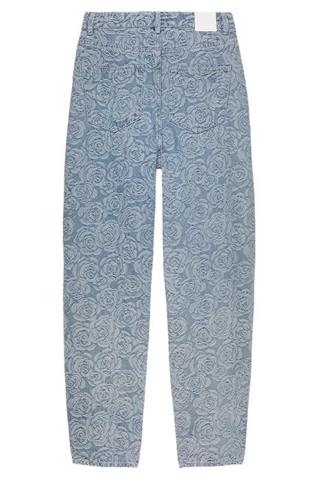 BARREL FIT JACQUARD JEANS BLUE 5