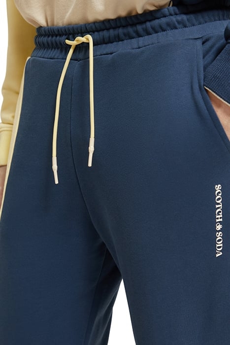 UNISEX ORGANIC COTTON COLOURBLOCK SWEATPANT STORM BLUE/GLOW 7