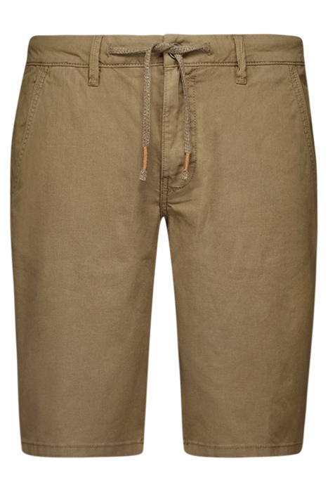 SHORT WITH LINEN GARMENT DYED ALMOND 4