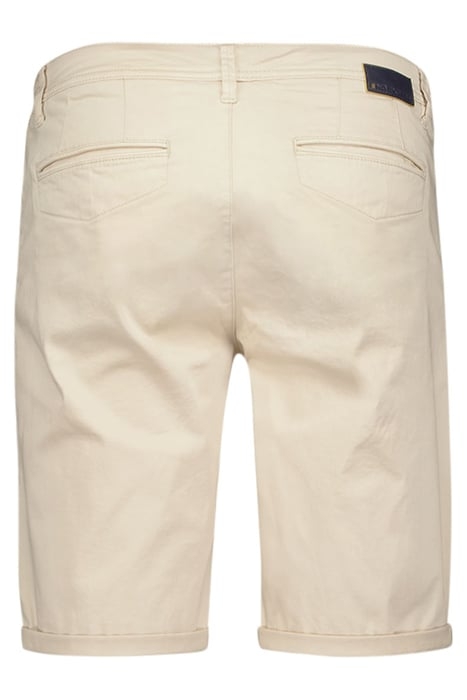 SHORT CHINO GARMENT DYED TWILL STRETCH CREAM 5