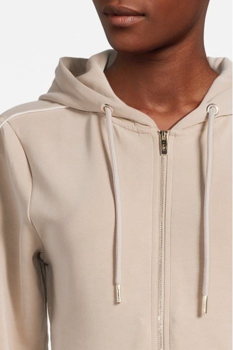 LARA ZIP UP CARDIGAN BEIGE 4