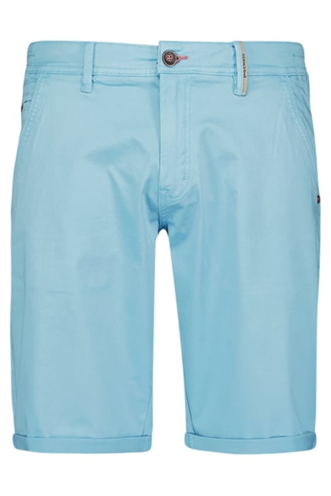 SHORT CHINO GARMENT DYED TWILL STRETCH AQUA 4