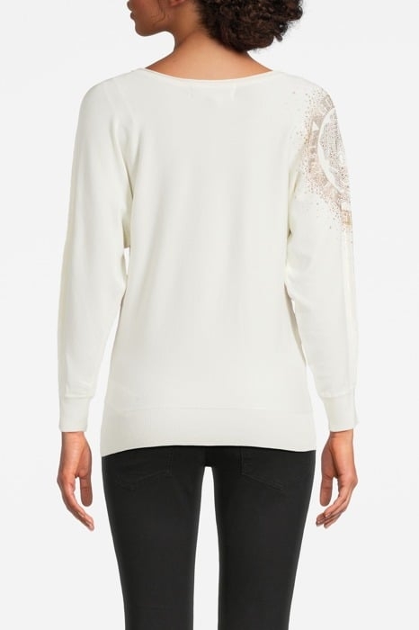 LESLIE LOGO BAT SLEE CREAM WHITE 2