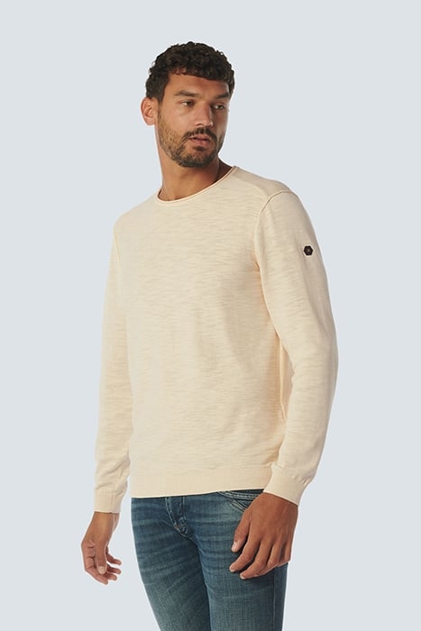 PULLOVER CREWNECK GARMENT DYED + STONE WASHED CREAM 1