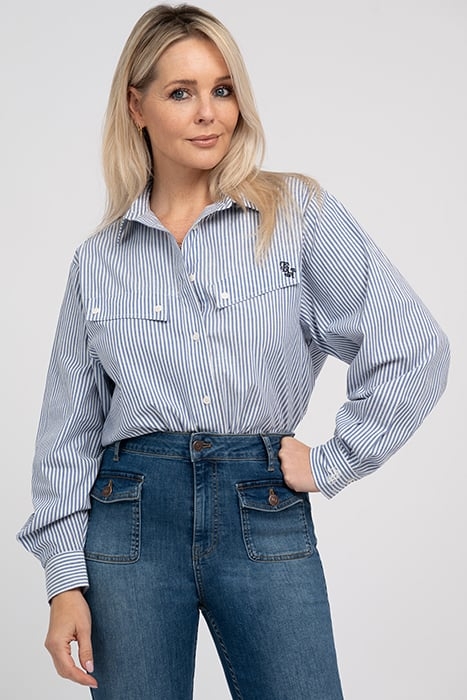 ALEXIS SHIRT BLUE/OFF WHITE 1