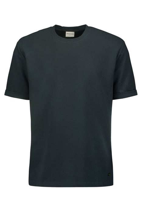 T-SHIRT CREWNECK SOLID JACQUARD DARK STEEL 1