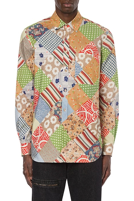 QUILT PRINT POPLIN SHIRT MULTICOLOR 1